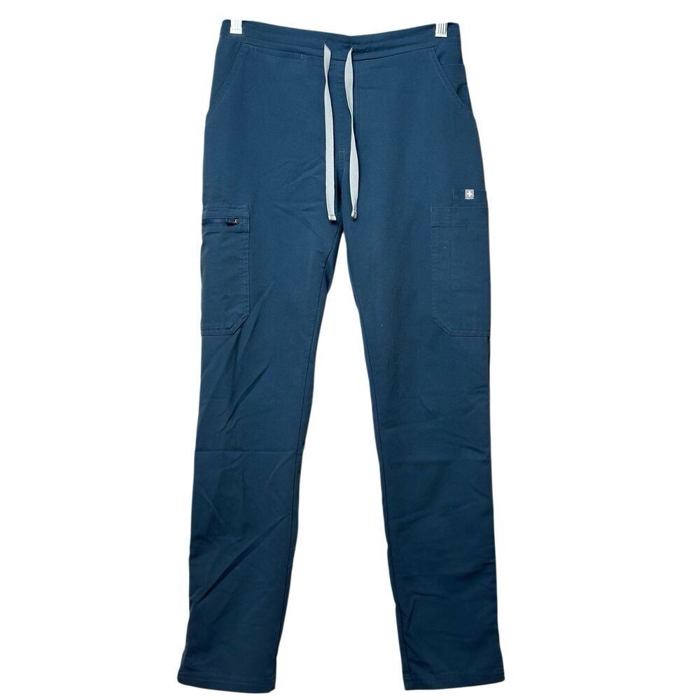 Figs Yoga Skinny Cargo Nurse Medical Scrub Quiet Navy Pants Women's XS
